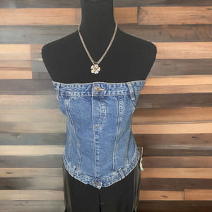 Zara strapless denim top - XL